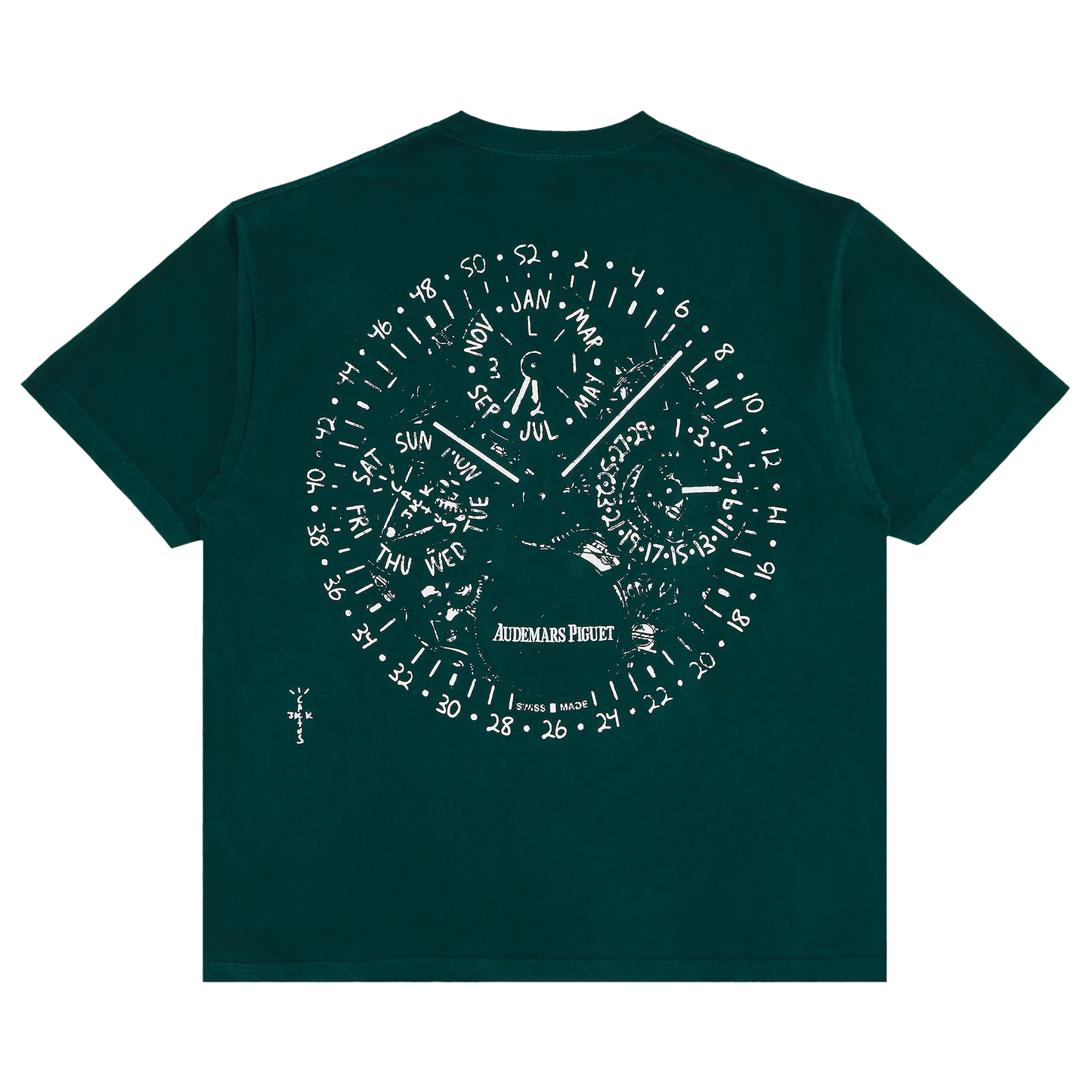 CJ X AP GREEN WATCH FACE TEE