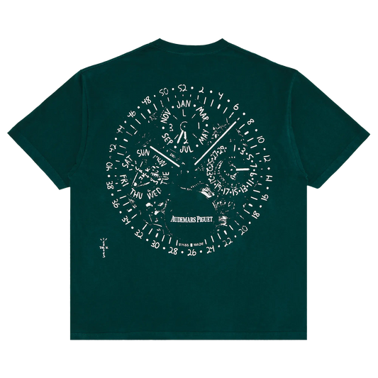 CJ X AP GREEN WATCH FACE TEE