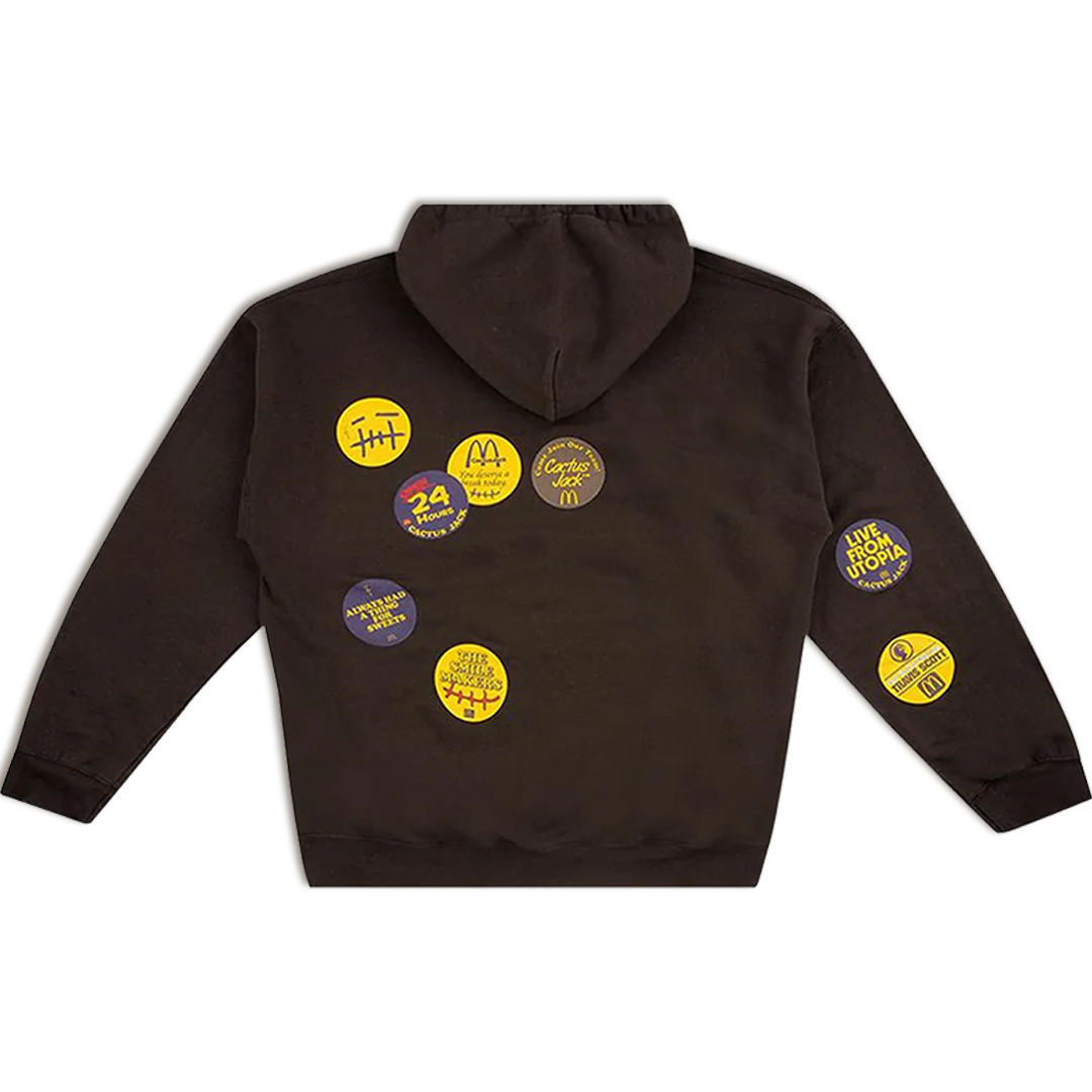 CJ X MCD STICKER BOMB | HOODIE BROWN