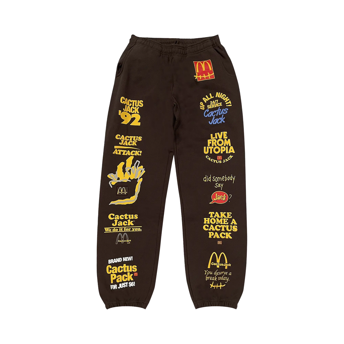 CJ X MCD STICKER BOMB | SWEATPANTS BROWN