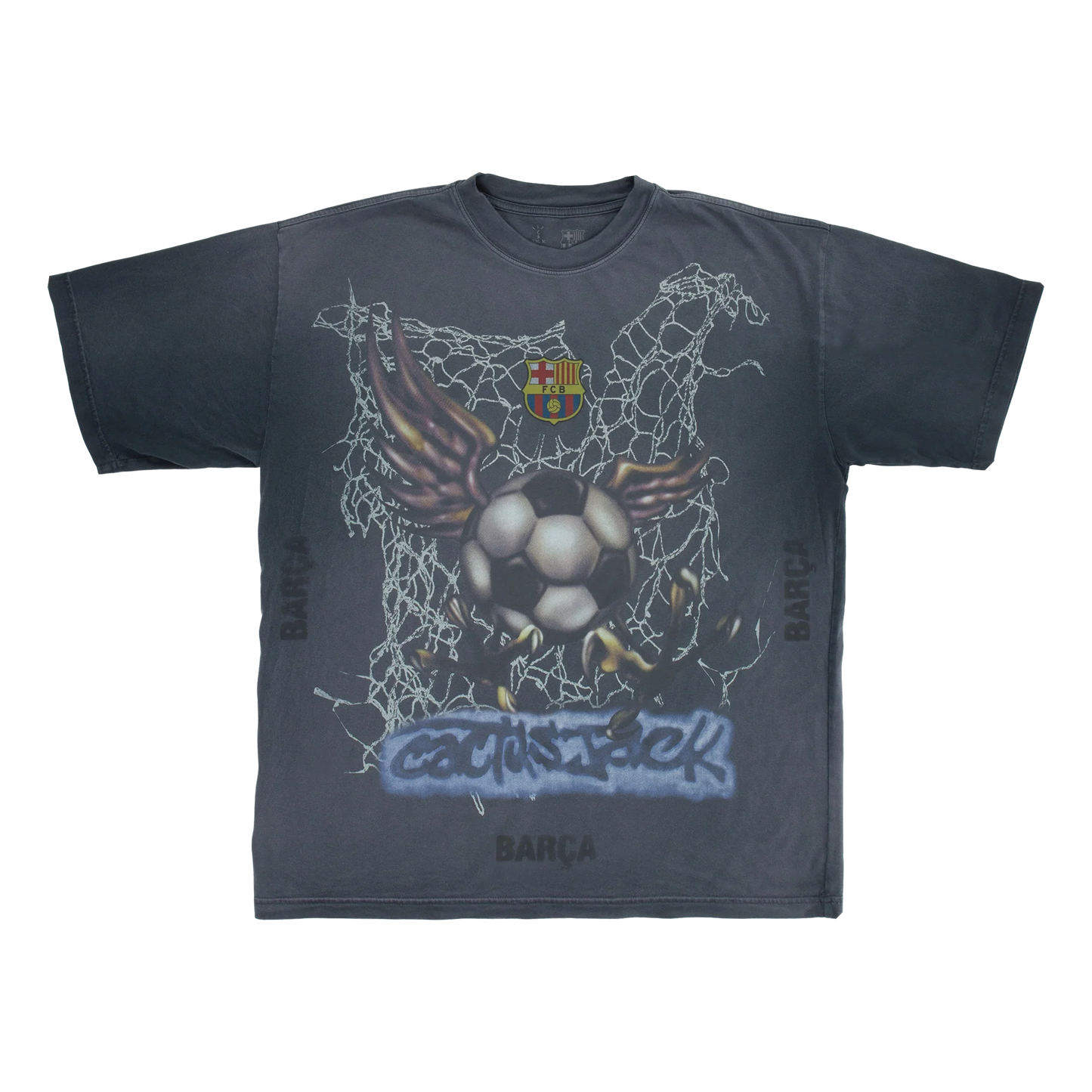 CJ X FCB WASHED SPRAY LOGO TEE