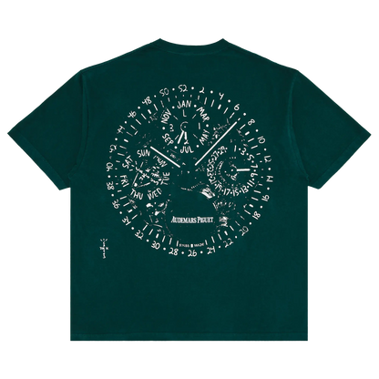 CJ X AP GREEN WATCH FACE TEE