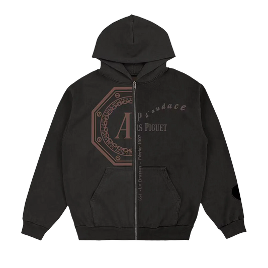 CJ X AP SPLIT LOGO ZIP UP HOODIE