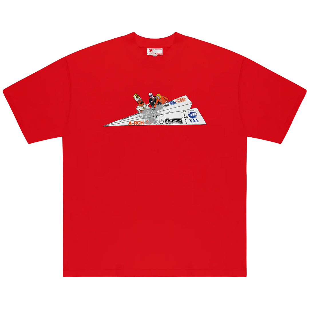CJ X ARCH PAPER PLANE TEE (RED)