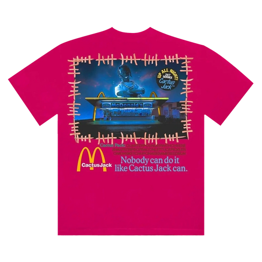 CJ X MCD VINTAGE ACTION FIGURE I T-SHIRT HOT PINK