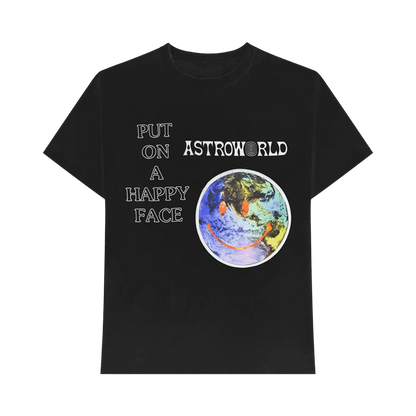 CACTUS JACK BY TRAVIS SCOTT ASTROWORLD HAPPY FACE T-SHIRT