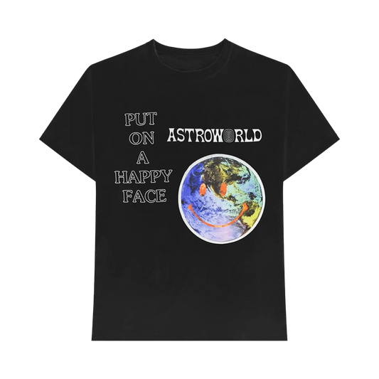 CACTUS JACK BY TRAVIS SCOTT ASTROWORLD HAPPY FACE T-SHIRT