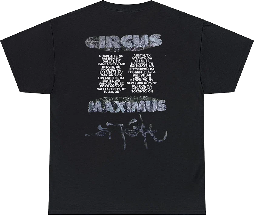 CIRCUS MAXIMUS TOUR 2023 TEE BLACK