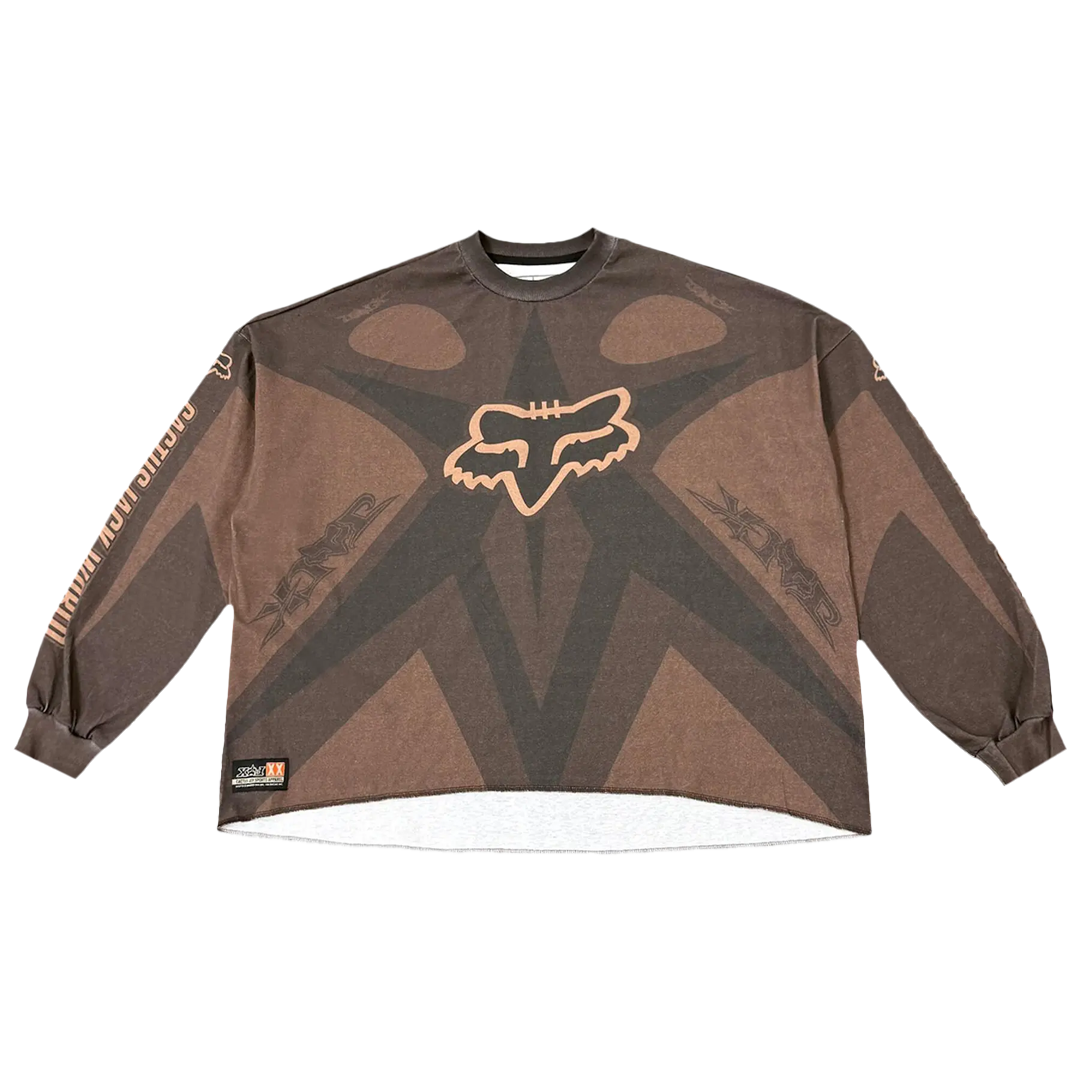 CJ X FOX RACING JERSEY | BROWN
