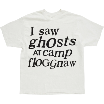 YZY I SAW GHOSTS AT CAMP FLOGGNAW WHITE TEE