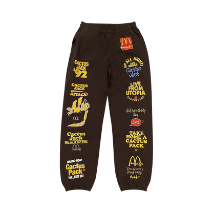 CJ X MCD STICKER BOMB | SWEATPANTS BROWN