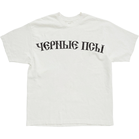 YZY GOSHA BLACK DOGS TEE WHITE