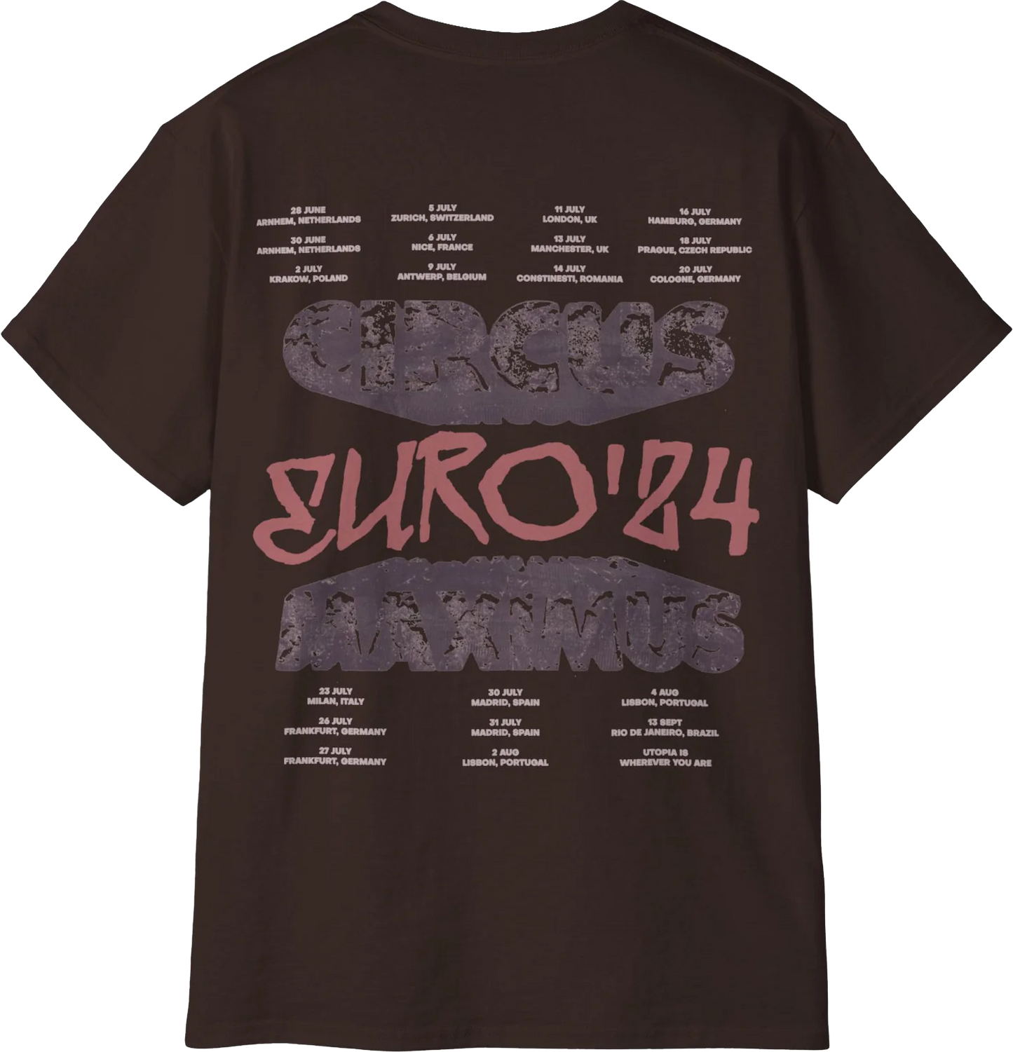 EURO TOUR DATES TEE (ONLINE EXCLUSIVE)