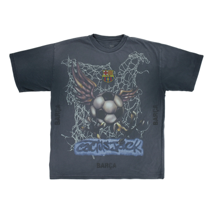 CJ X FCB WASHED SPRAY LOGO TEE